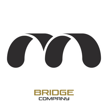 Abstract modern bridge logo