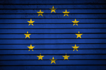 An European Union flag grunge texture