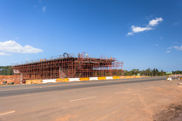 Obraz premium Construction New Bridge Overpass Highway