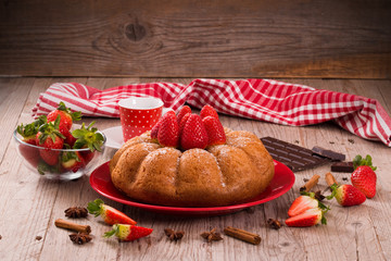 Strawberry cake. 