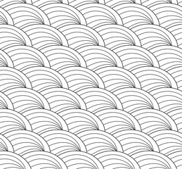 Fototapeta na wymiar Drawn seamless pattern with waves