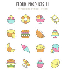 Set of Retro Icons of Flour Products.