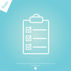 checklist line icon