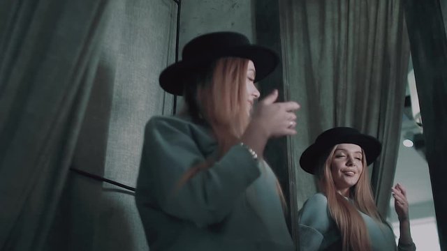 The girl in the fitting room