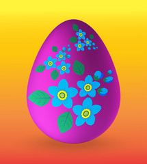  Easter egg with tender forget-me-nots