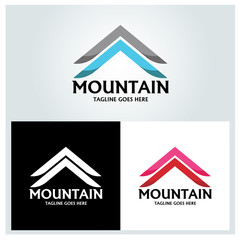 Mountain logo design template. vector illustration