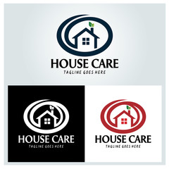 Home care logo design template. vector illustration