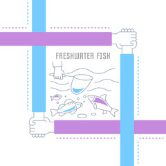 Website Banner and Landing Page of Freshwater Fish.