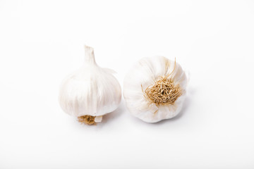 fesh garlic isolated on white background