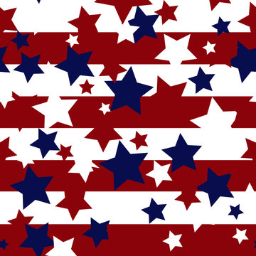 Seamless Stars Ands Stripes Pattern