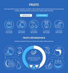 Website Banner and Landing Page of Fruits.