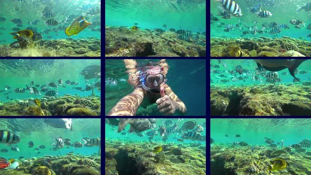 man and snorkeling