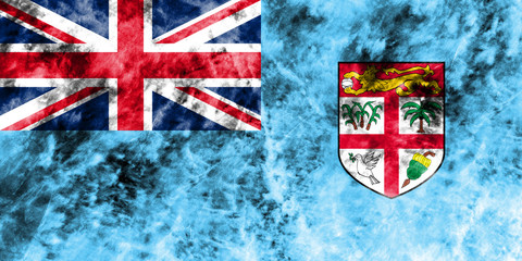 Old Fiji grunge background flag