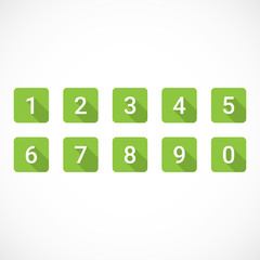 Set of 0-9 number icons