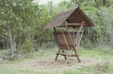 nursery feeder in forest