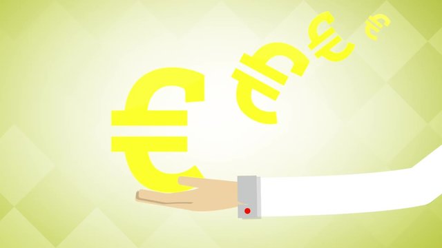 main et plein d'euros