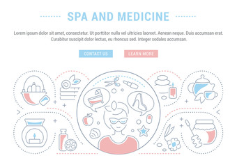 Website Banner and Landing Page of SPA and Medicine.