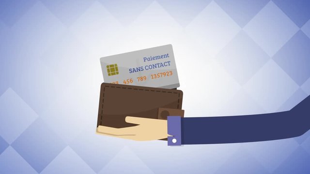 main carte de paiement sans contact