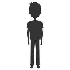 young man model avatar character vector illustration design