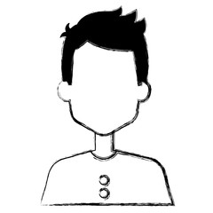 young man model avatar character vector illustration design