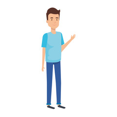 young man model avatar character vector illustration design