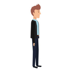 young man model avatar character vector illustration design