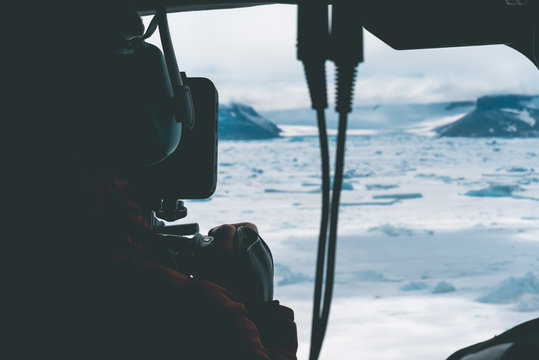 Filmmaker filming the Landscape - Antarctica