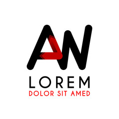 AW Letter black logo with gradient arrow