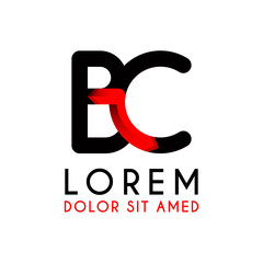 BC Letter black logo with gradient arrow