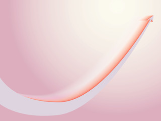 Obraz premium arrow graph goes up on pink background