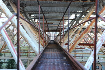 Obraz premium old rusty roof structure