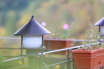 lantern on the terrace