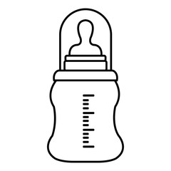 Feeding Bottle or Baby bottle for infants and young children vector illustration