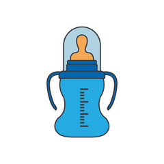 Feeding Bottle or Baby bottle for infants and young children vector illustration