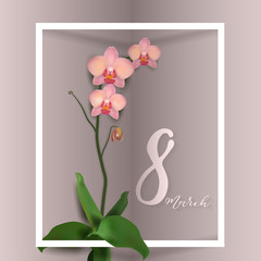 beautiful vector illustration on a theme 8 March, International Women's Day, spring, flowers