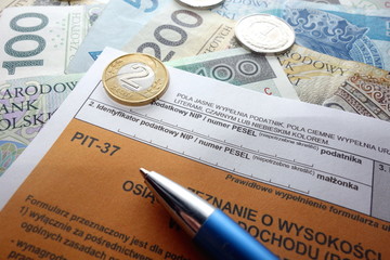 Polish individual income tax form PIT-37
