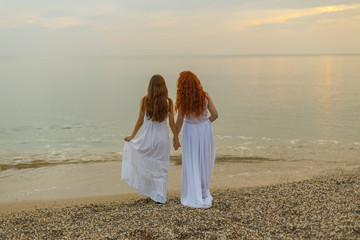 two girls on the beach
