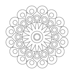 Decorative colorless mandala