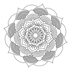 Decorative colorless mandala