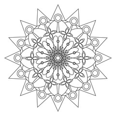 Decorative colorless mandala
