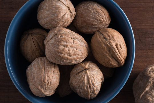 Whole Walnuts in a Bowl