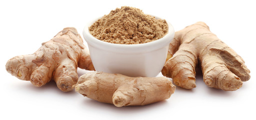 Ginger with dried powder