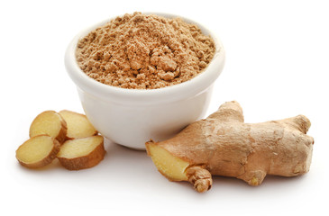 Ginger with dried powder
