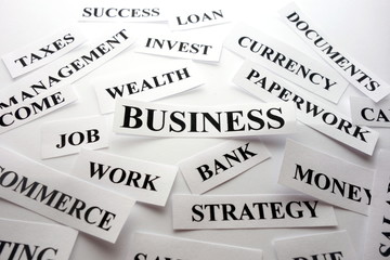 Successful business words concept