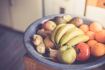 Obstschüssel in der Küche