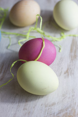 Easter eggs in the nest. It can be used as a background