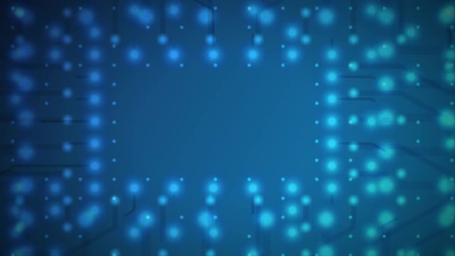 Electronic circuit board, abstract technology animation