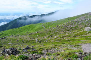 那須岳登山道からの風景