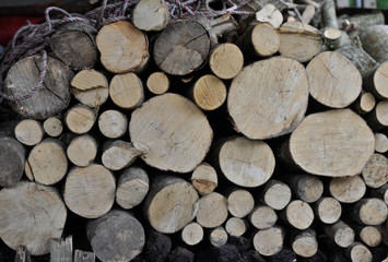 Stack of Wood Logs