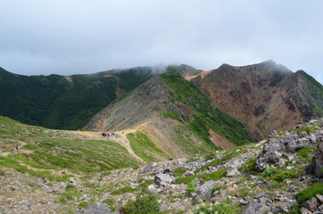 那須岳登山道からの風景
